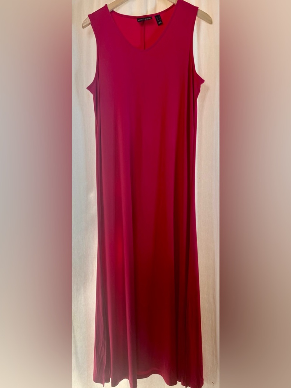 Attitudes by Renee Raspberry Pink Knit Maxi Dress
